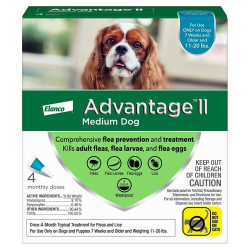 Advantage Ii Flea Treatment For Dogs, 11 20 Lbs
