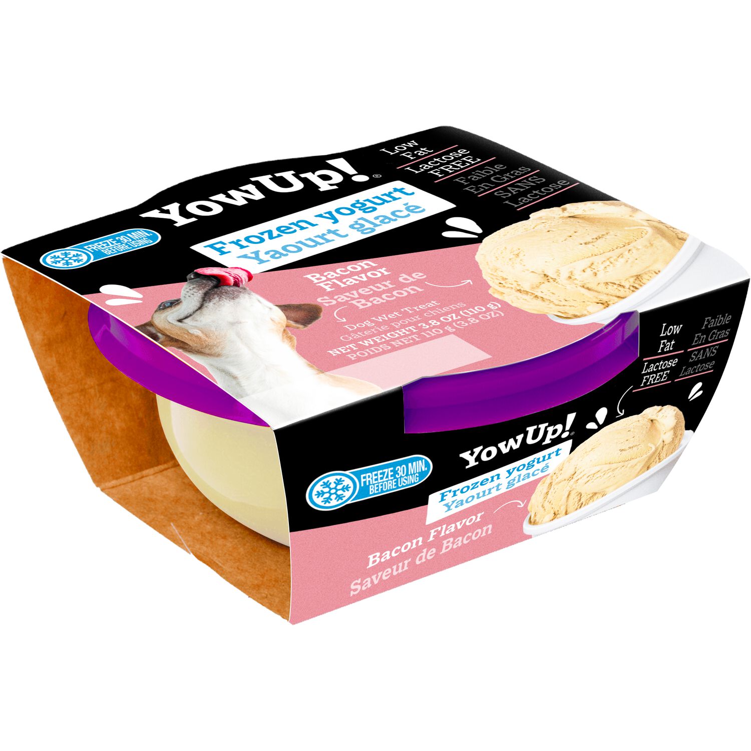 Yowup! Frozen Yogurt Lactose-Free Dog Treats, Bacon, 3.8-Oz