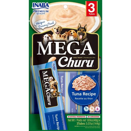 Inaba Mega Churu Chicken With Tuna Recipe Dog Treat, 3 Count