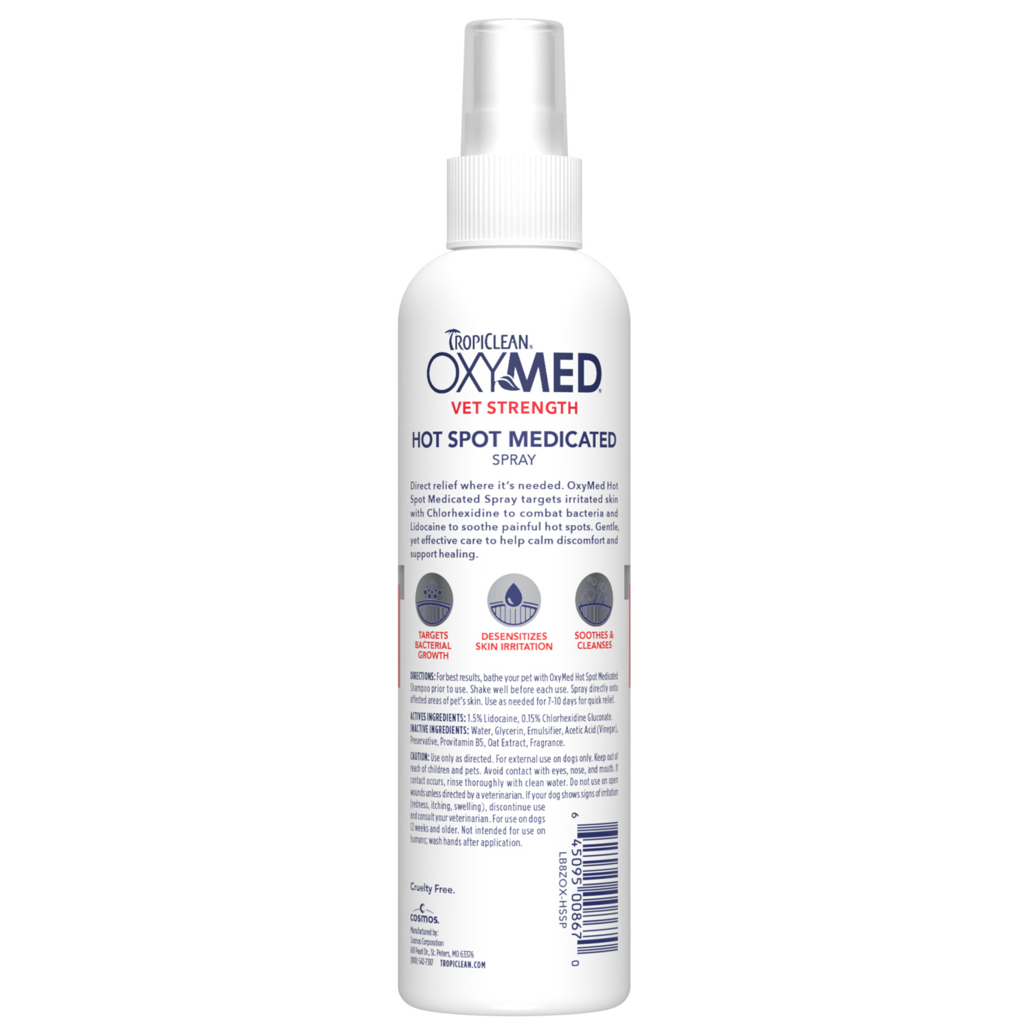 Tropiclean Oxymed Medicated Medicated Hot Spot Dog Treatment Spray, 8-Oz