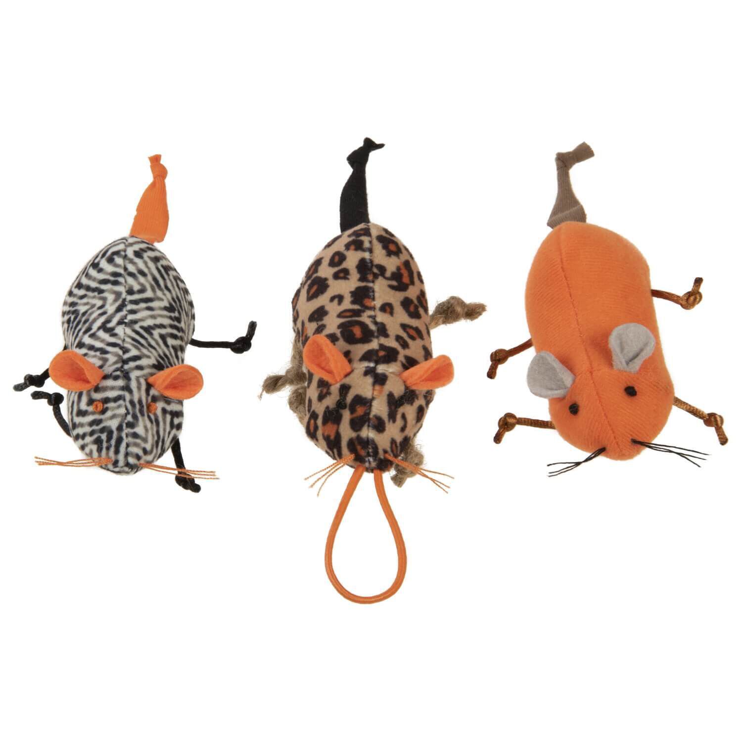Instincts By Smartykat&reg; Safari Sneakers Happynip Silvervine & Catnip Plush Cat Toys And Launcher Cat Toy (Set Of 3)