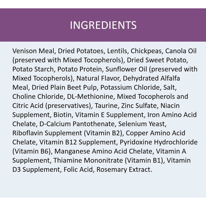 Limited Ingredient Diet Adult Venison Meal & Sweet Potato Recipe Dog Food image number 5