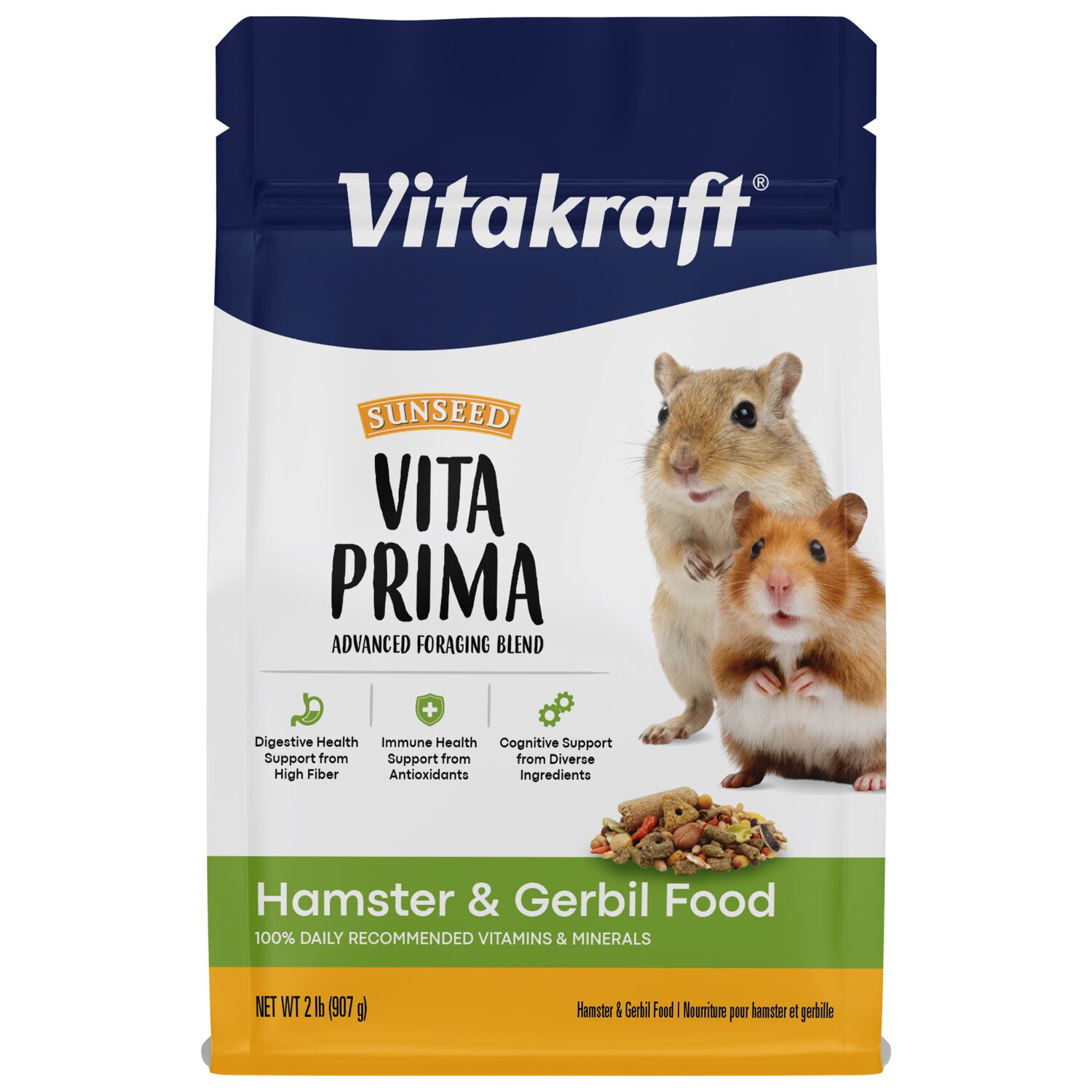 Sun Seed Vita Prima Hamster & Gerbil Food, 2-Lb Bag