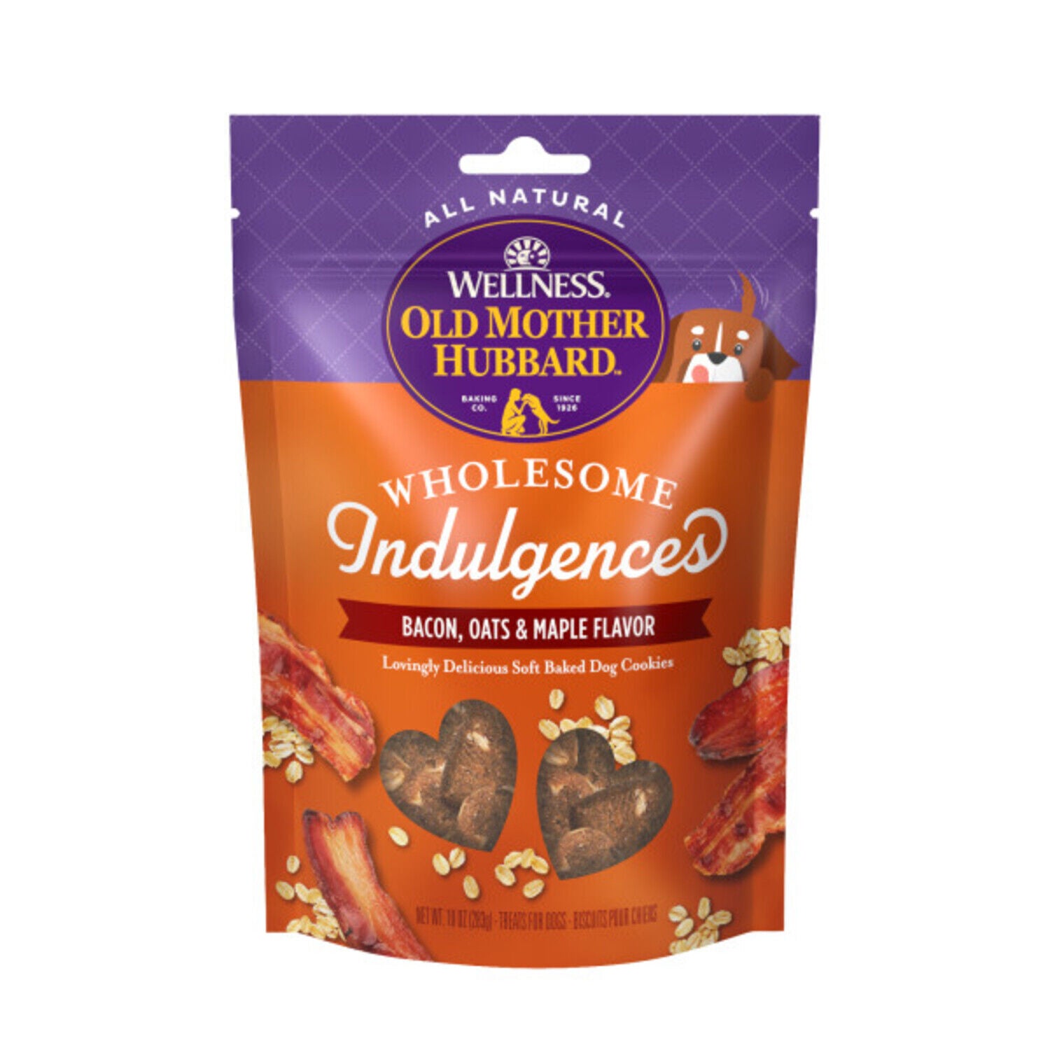 Old Mother Hubbard Wholesome Indulgences Bacon, Oats & Maple Flavor Natural Dog Treats, 10 Ounces