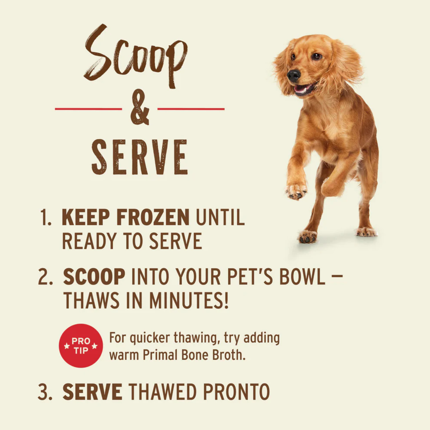 Primal Pronto Scoopable Raw Frozen Dog Food, Puppy Recipe, 4-Lb