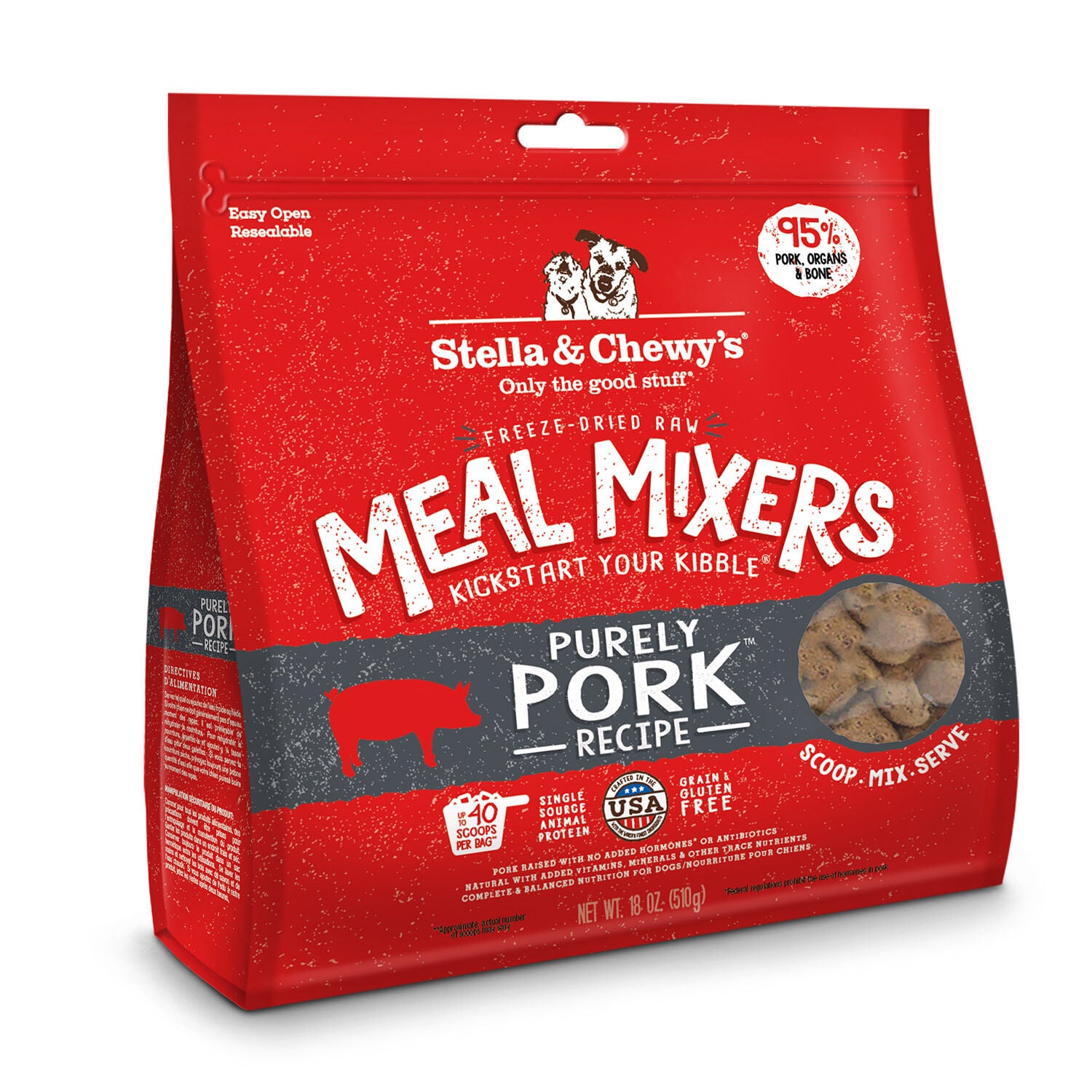 Stella Chewy S Freeze Dried Pork Dog Mixers 3.5oz Pet Supermarket