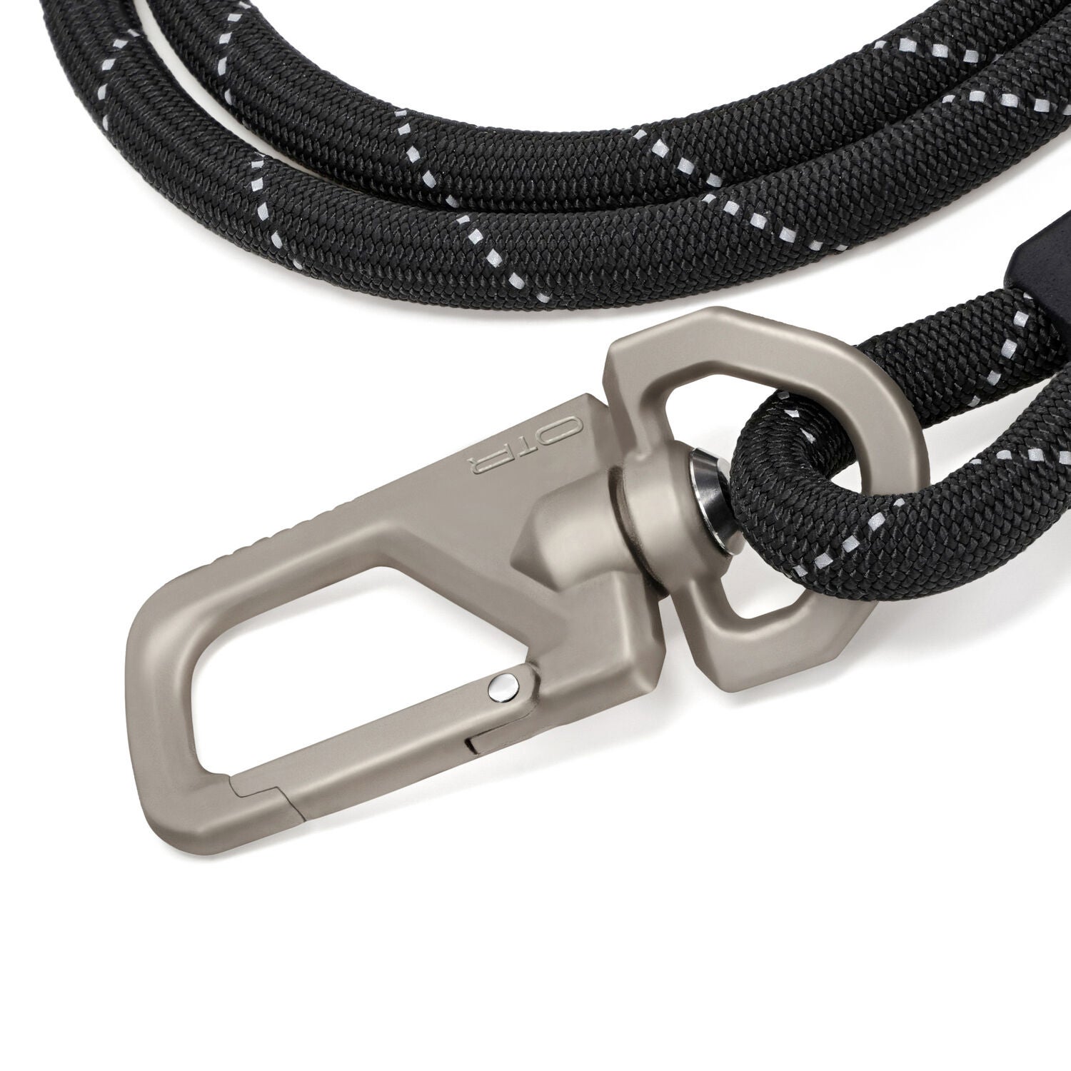 Otr Durable Climbing Rope Material Durable & Reflective Dog Leash, Black, 6'