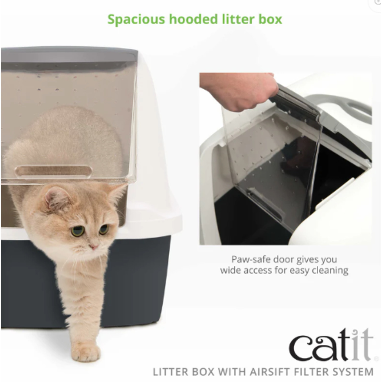 Catit Airsift Cat Litter Pan, Jumbo - Grey