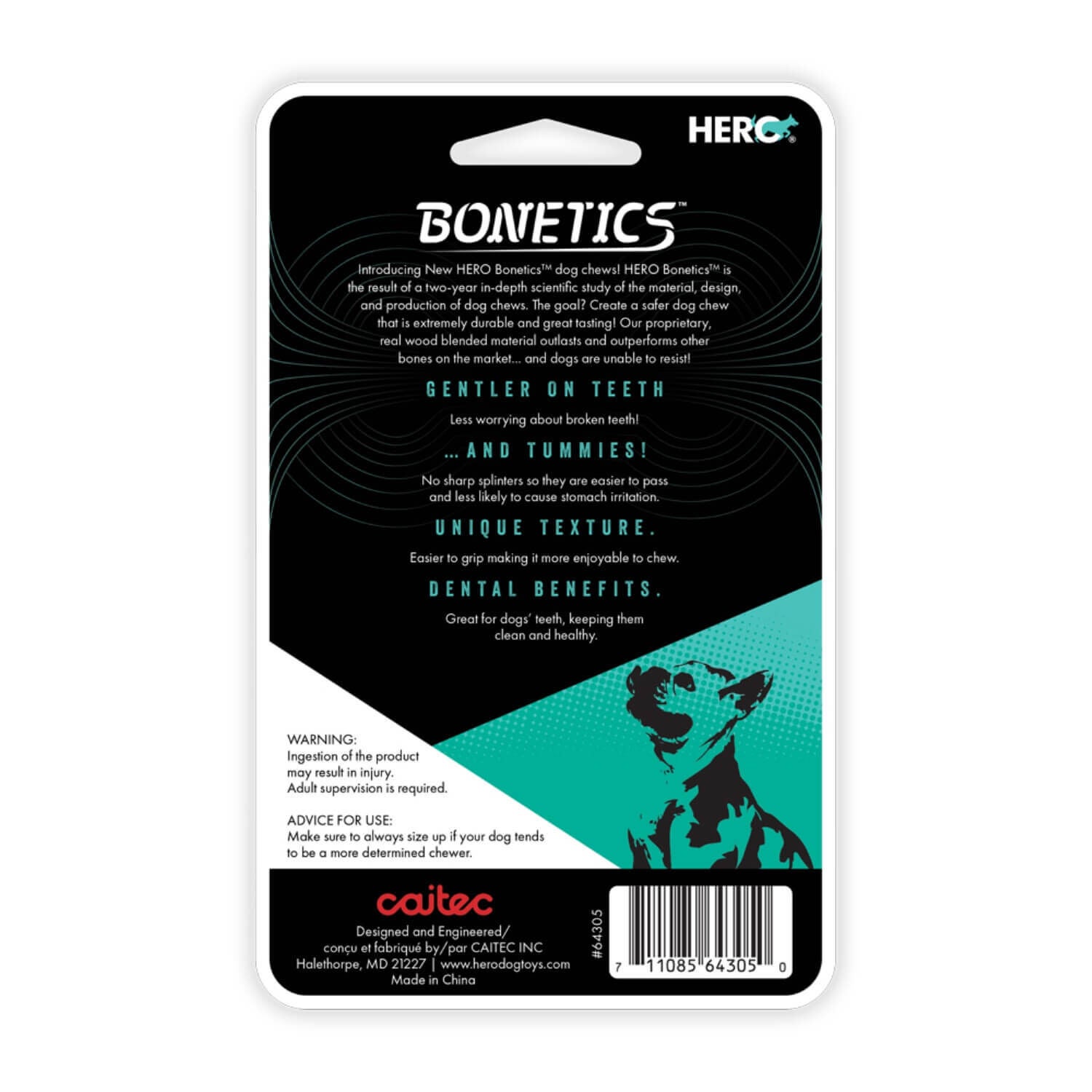 Hero Bonetics Dental Bone Dog Chew Toy For Small Dogs - Mint
