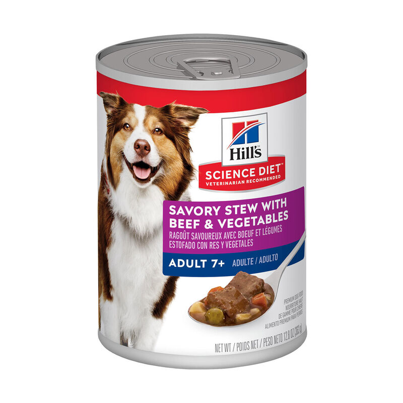 Adult 7+ Savory Stew With Beef & Vegetables Dog Food
