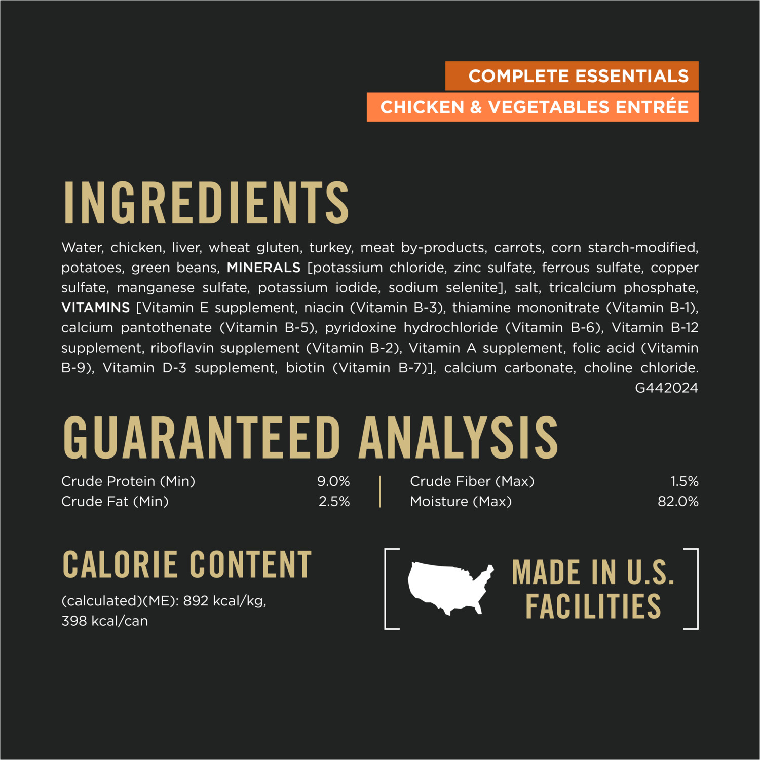 Purina Pro Plan Complete Essentials Slices Chicken And Vegetables Entree In Wet Dog Food, 13-Oz