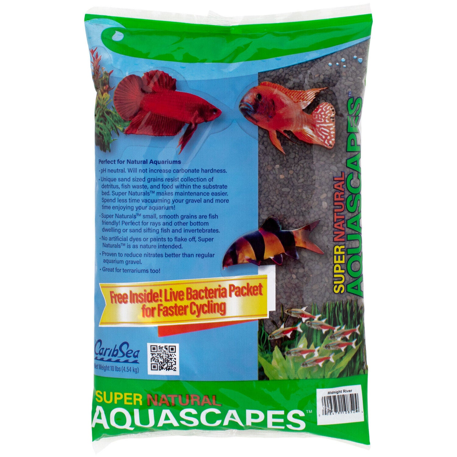 Carib Sea Fish Super Natural Aquascapes "Midnight River", 10-Lb Bag