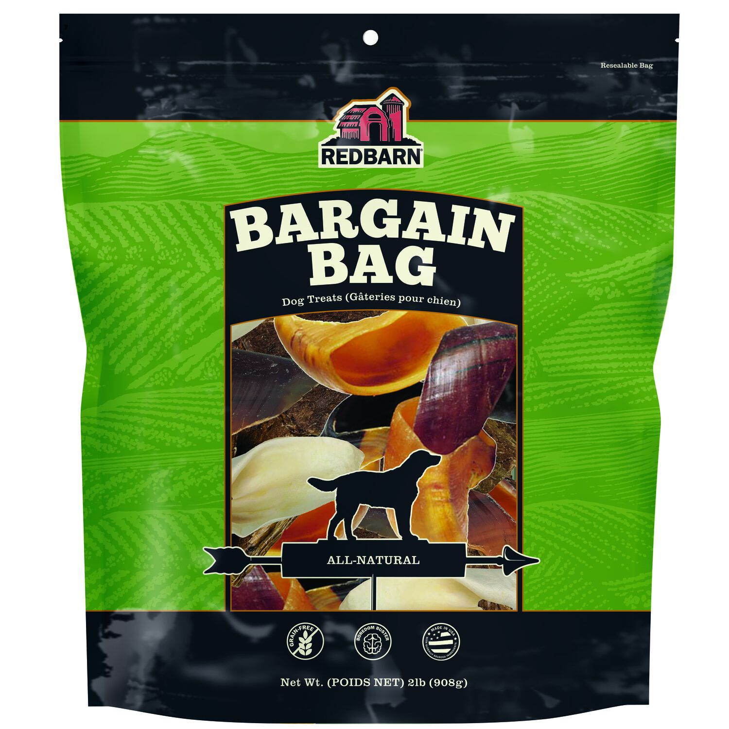 Redbarn Bargain Bag Assorted Collection Of Natural Bones & Chews Dog Treats, 6 Pk