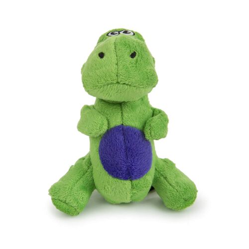 Go Dog Dinos T Rex Just For Me Squeaky Plush Dog Toy - Green Mini