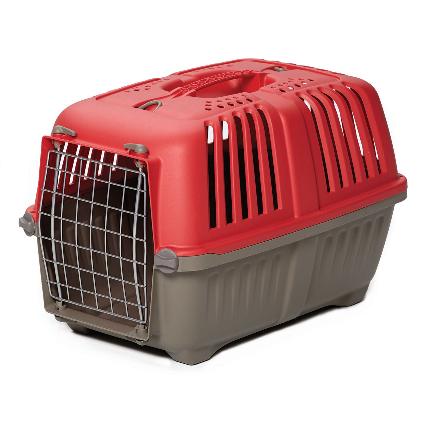 Midwest Spree&trade; Pet Travel Carrier With Wire Door Dog & Cat Carrier, 19" Red