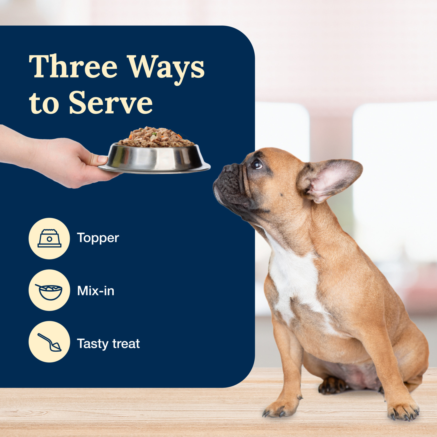 Blue Buffalo Delectables Hearty Beef Cuts In Gravy Natural Wet Dog Food Topper, 3-Oz