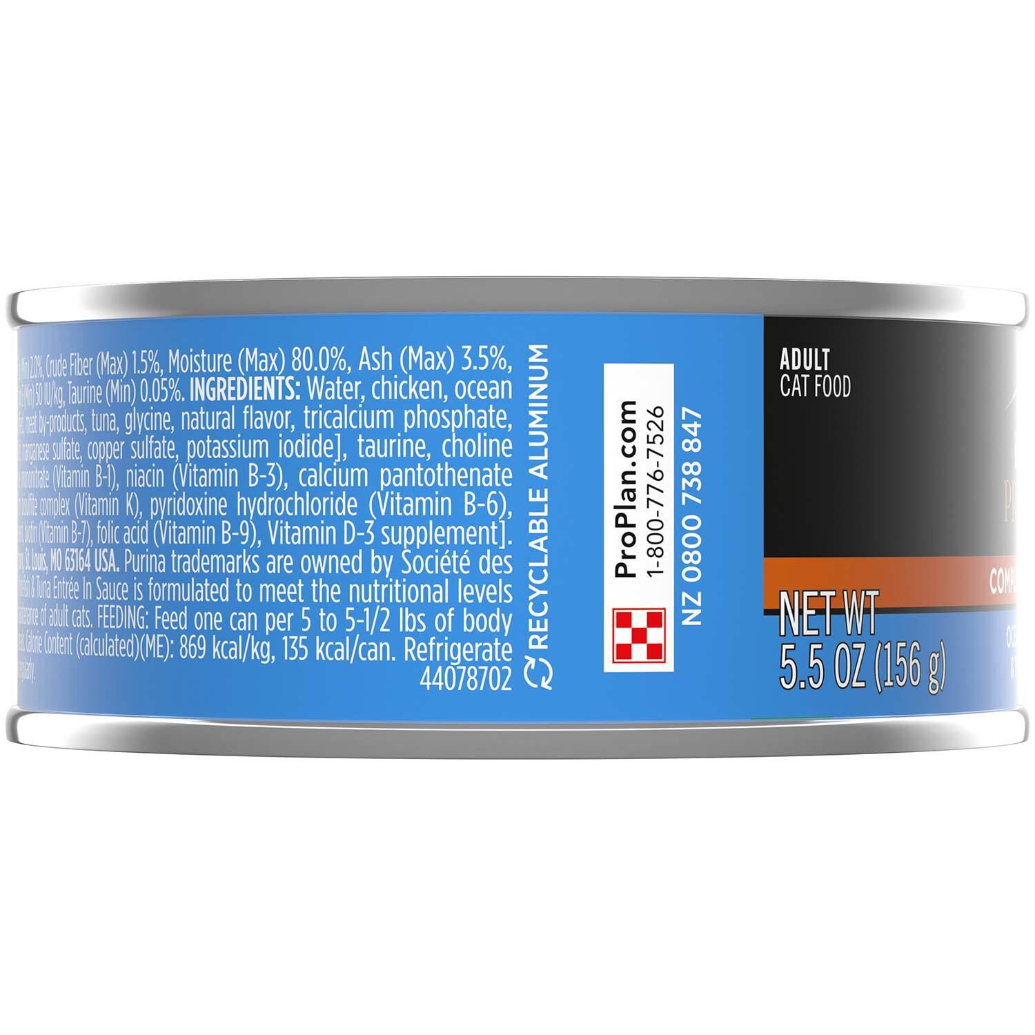 Purina Pro Plan Ocean Whitefish & Tuna Entree In Sauce Cat Food