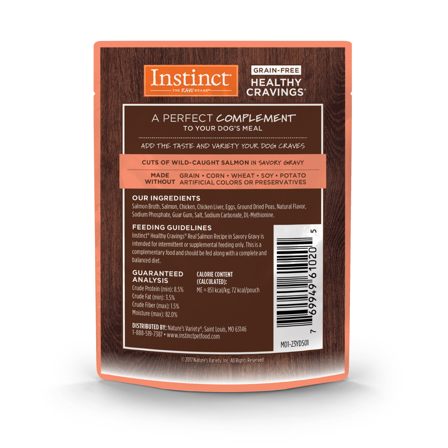 Instinct Healthy Cravings Grain-Free Salmon In Gravy Recipe Wet Dog Food Topper