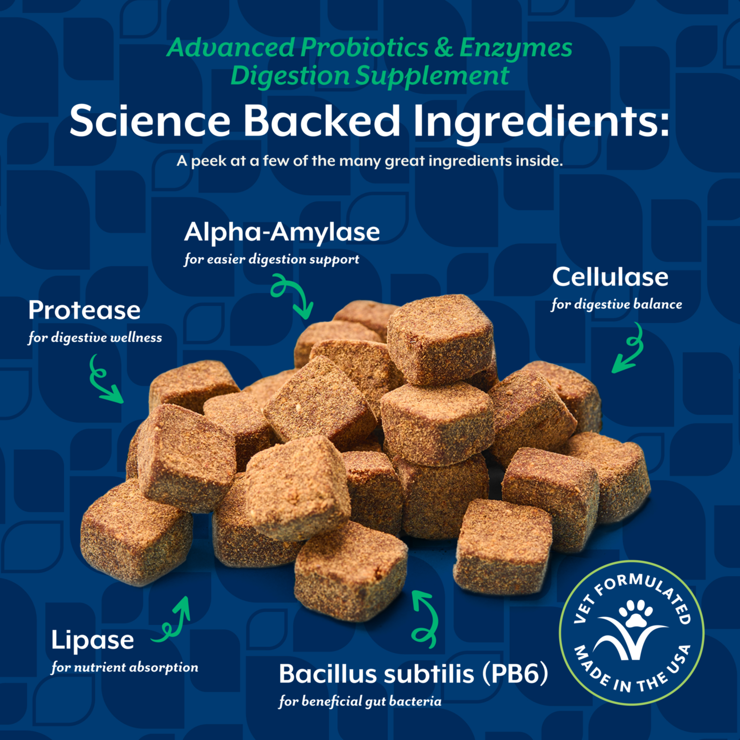 Naturvet Advanced Probiotics And Enzymes Supplement, Plus Vet Strength Pb6 Probiotic For Dogs