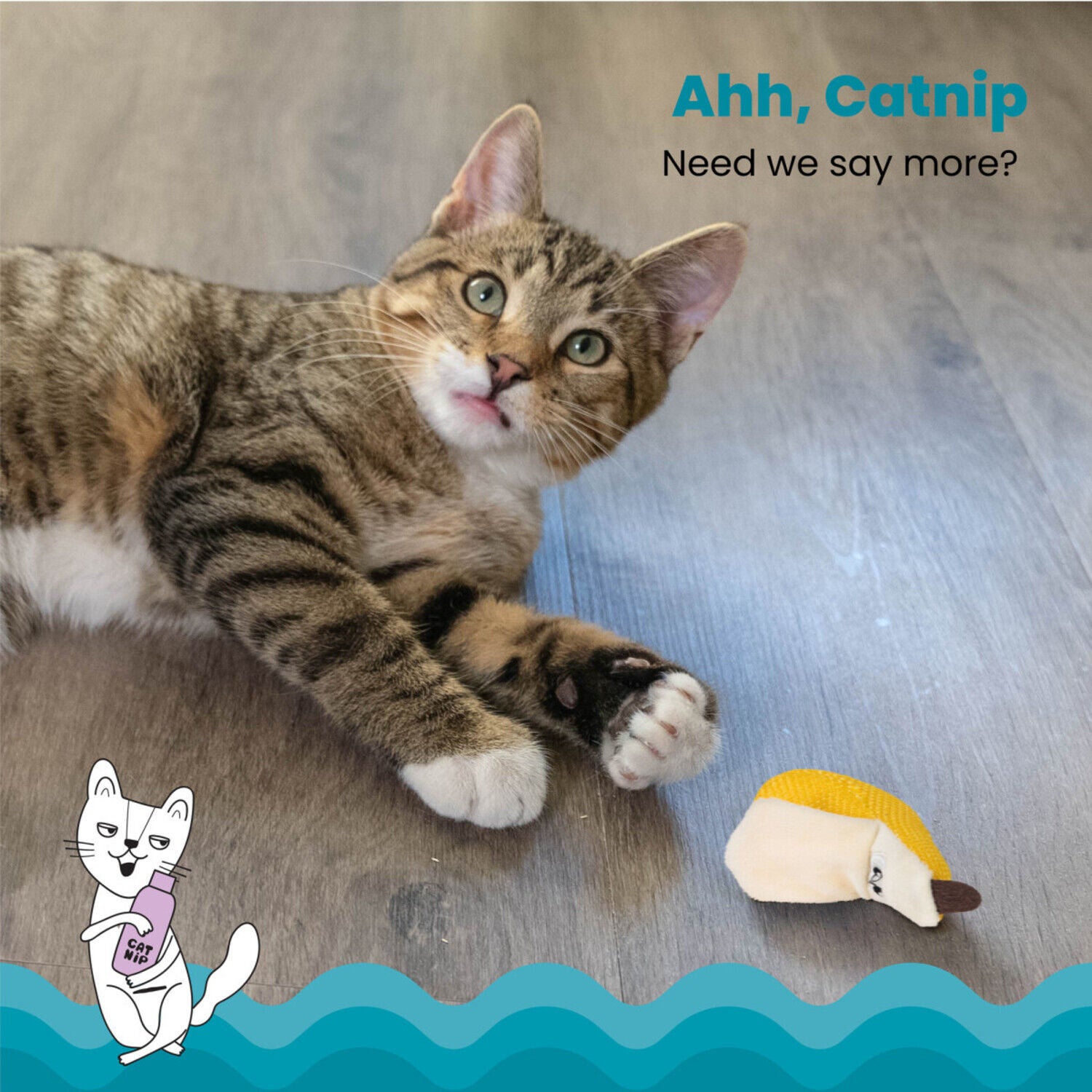 Catstages Dental Banana Catnip Filled Cat Chew Toy