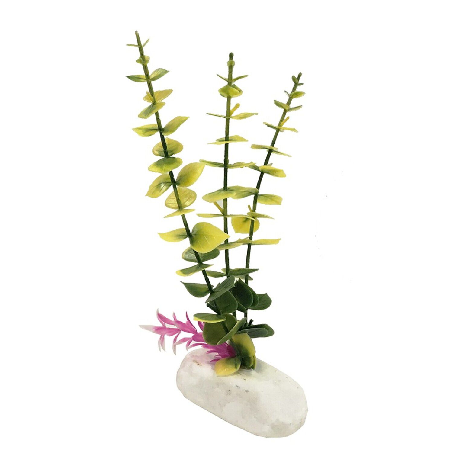 Penn-Plax Rock Plant Aquarium Decor &ndash; Pink, 12"