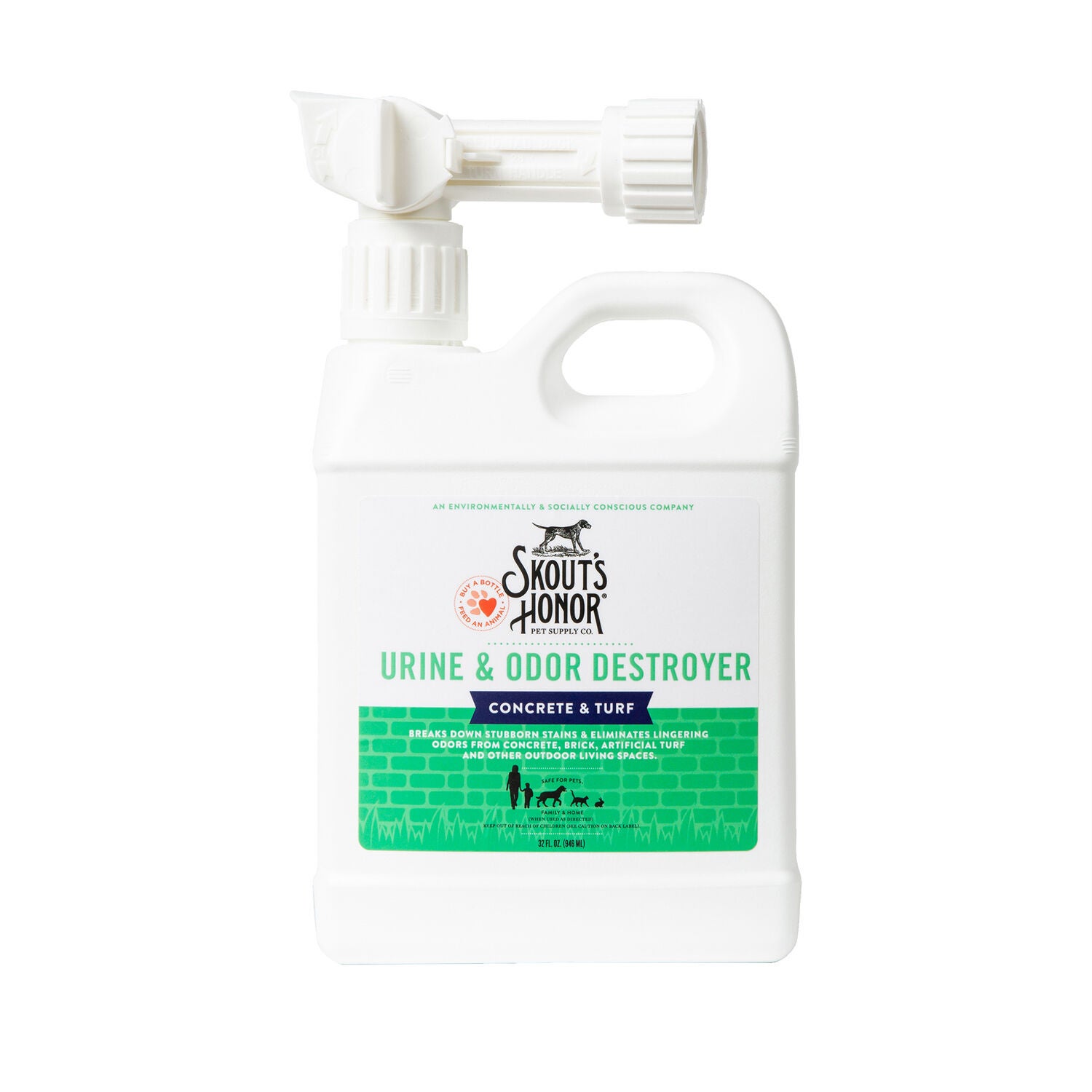 Skout's Honor Urine & Odor Destroyer Concrete & Turf Cleaner, 32-Oz Bottle