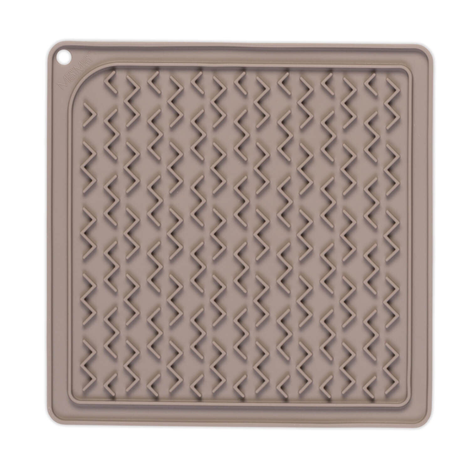 Messy Mutts Silicone Therapeutic Licking Mat With Silicone Spatula For Dogs & Cats, 8"