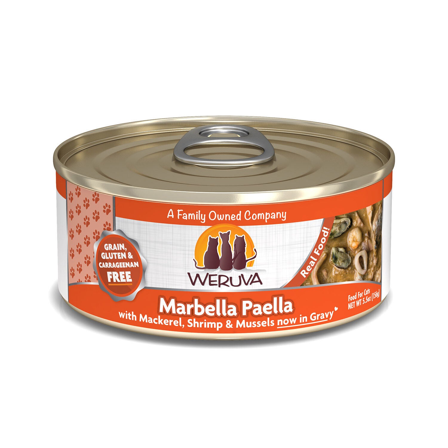Weruva Classic Cat Marbella Paella With Mackerel, Shrimp & Mussels In Gravy Wet Cat Food