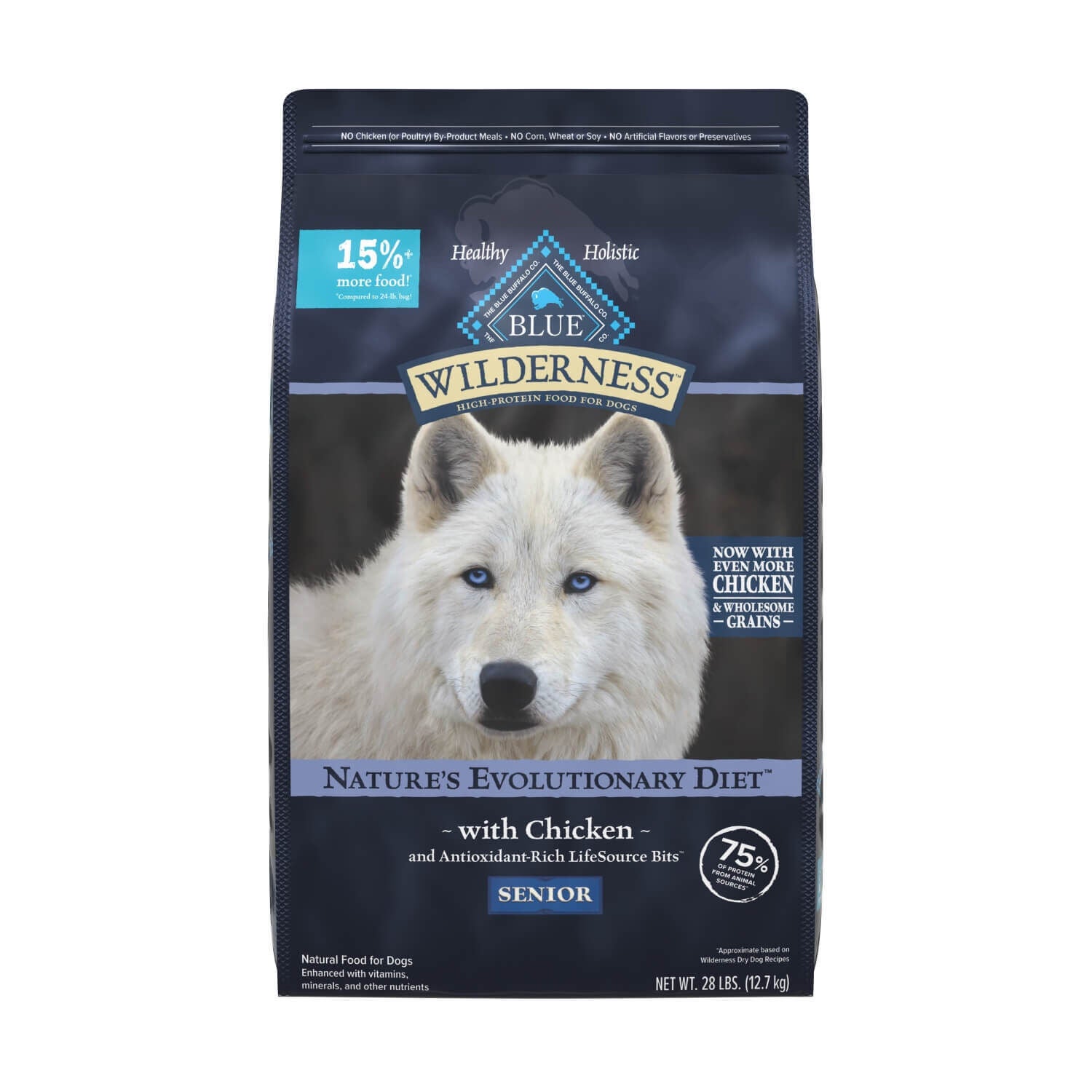 Wilderness Senior Chicken Dog Food 28lb Pet Supermarket