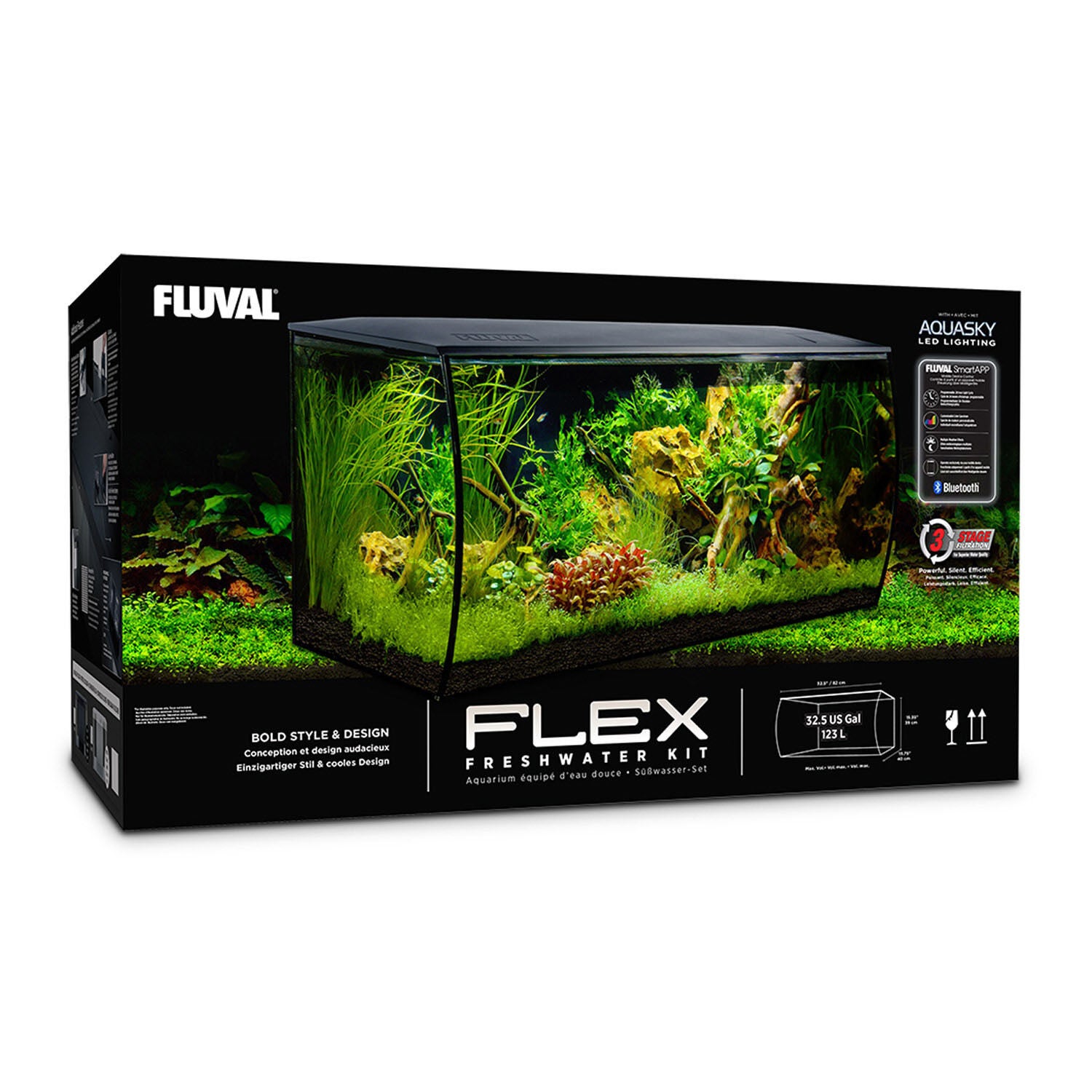 Fluval Flex Glass Aquarium Kit 32.5 Gal. 32.5gal Pet Supermarket