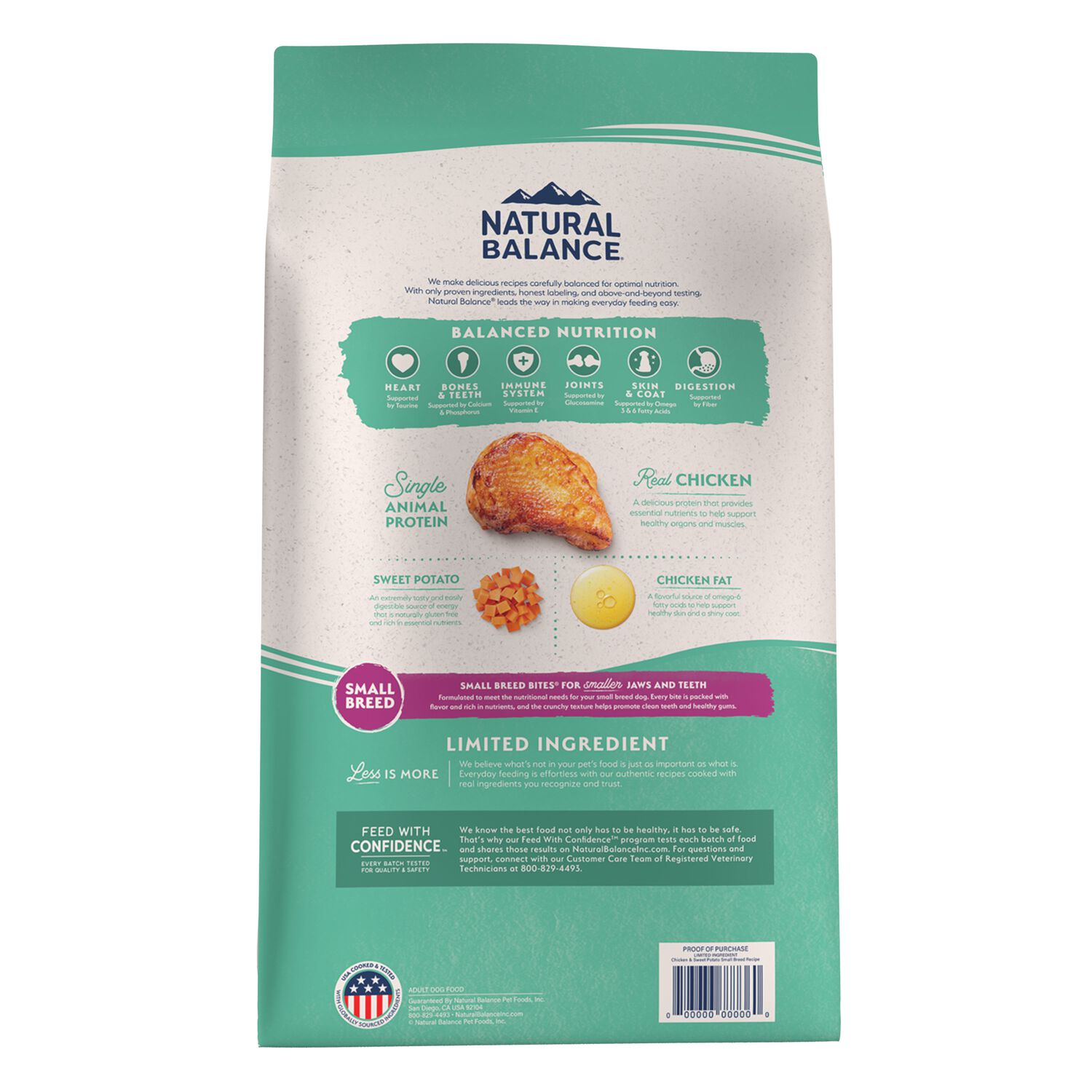 Natural Balance Limited Ingredient Grain Free Chicken & Sweet Potato Small Breed Recipe Dry Dog Food, 4-Lb
