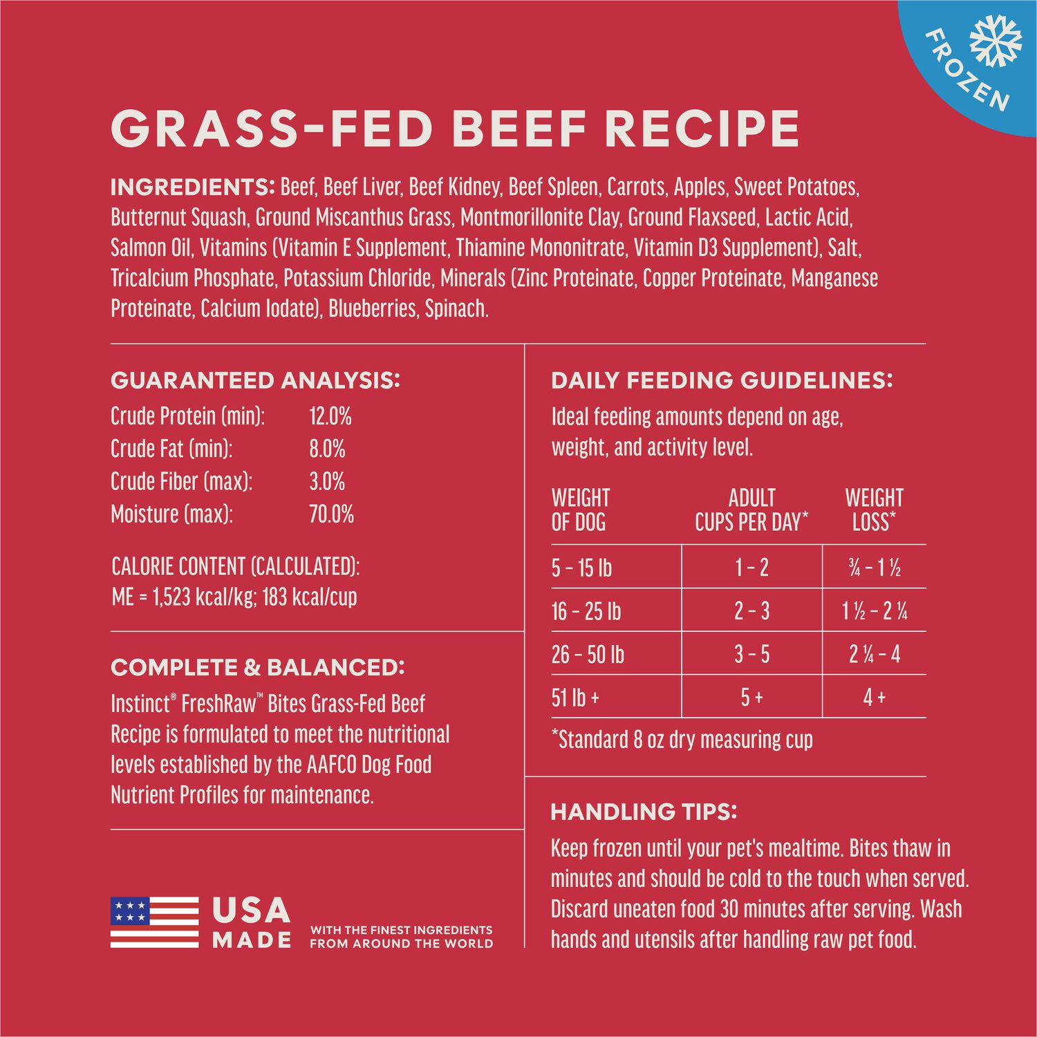 Instinct Raw Frozen Beef Bites Frozen Dog Food, 6-Lb Bag