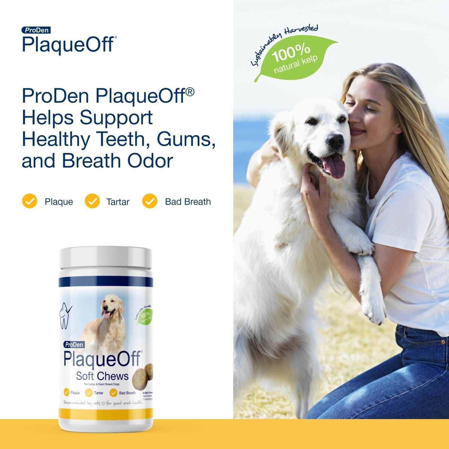 Proden Plaqueoff Dental Soft Chews For Large/Giant Breed Dogs