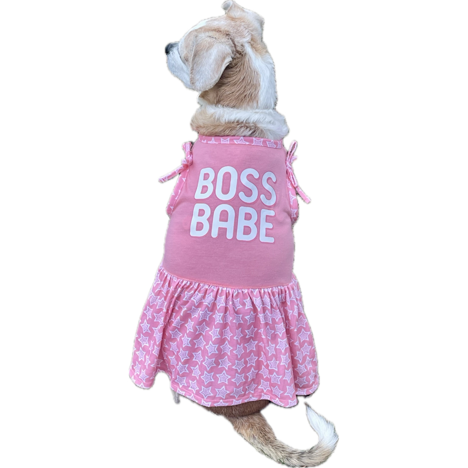 Bailey & Bella Pink Boss Babe Star Dog Dress