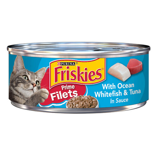 Prime Filets With Ocean Whitefish & Tuna In Sauce Cat Food