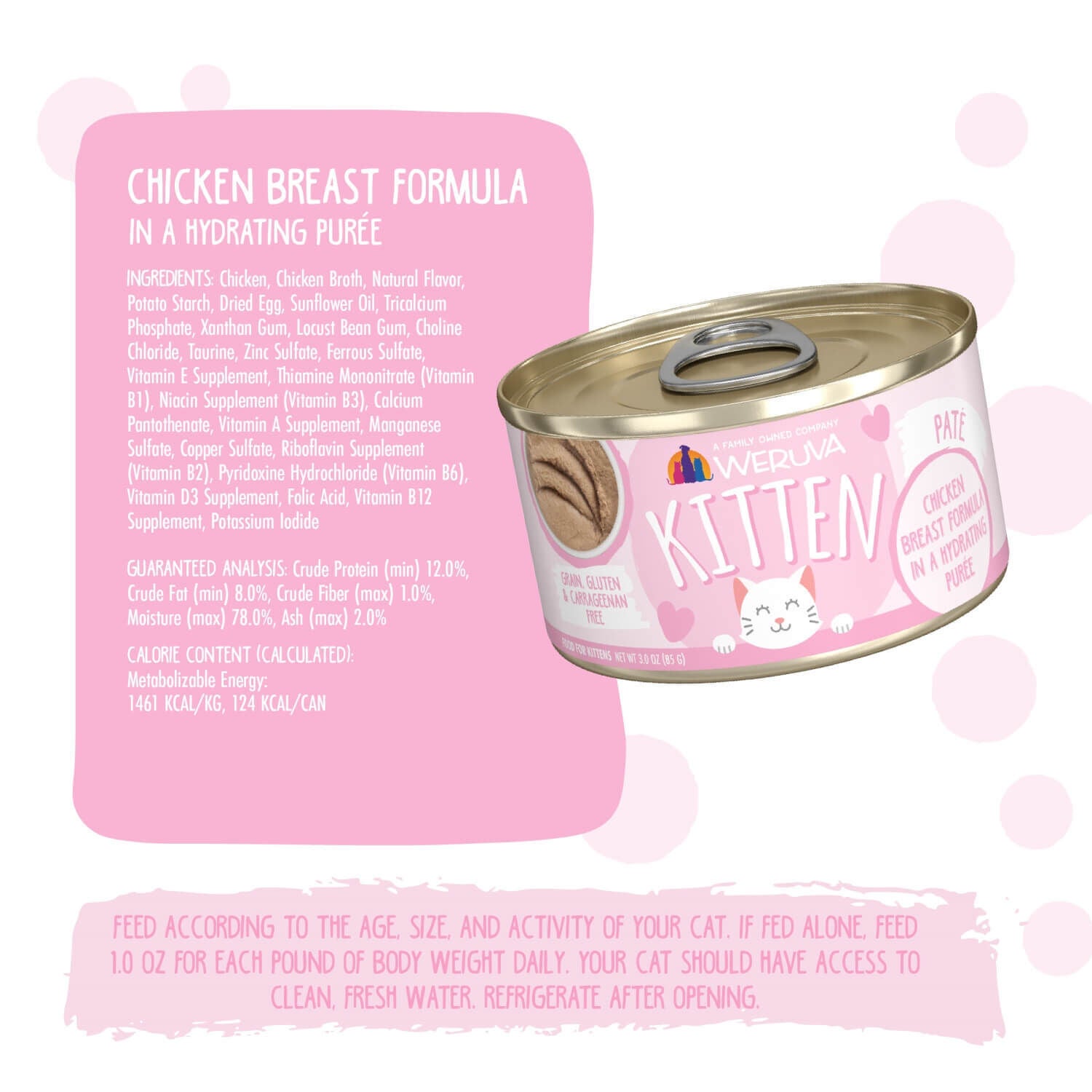 Weruva Kitten Grain Free Chicken Breast Formula In A Hydrating Pur&eacute;e Wet Cat Food