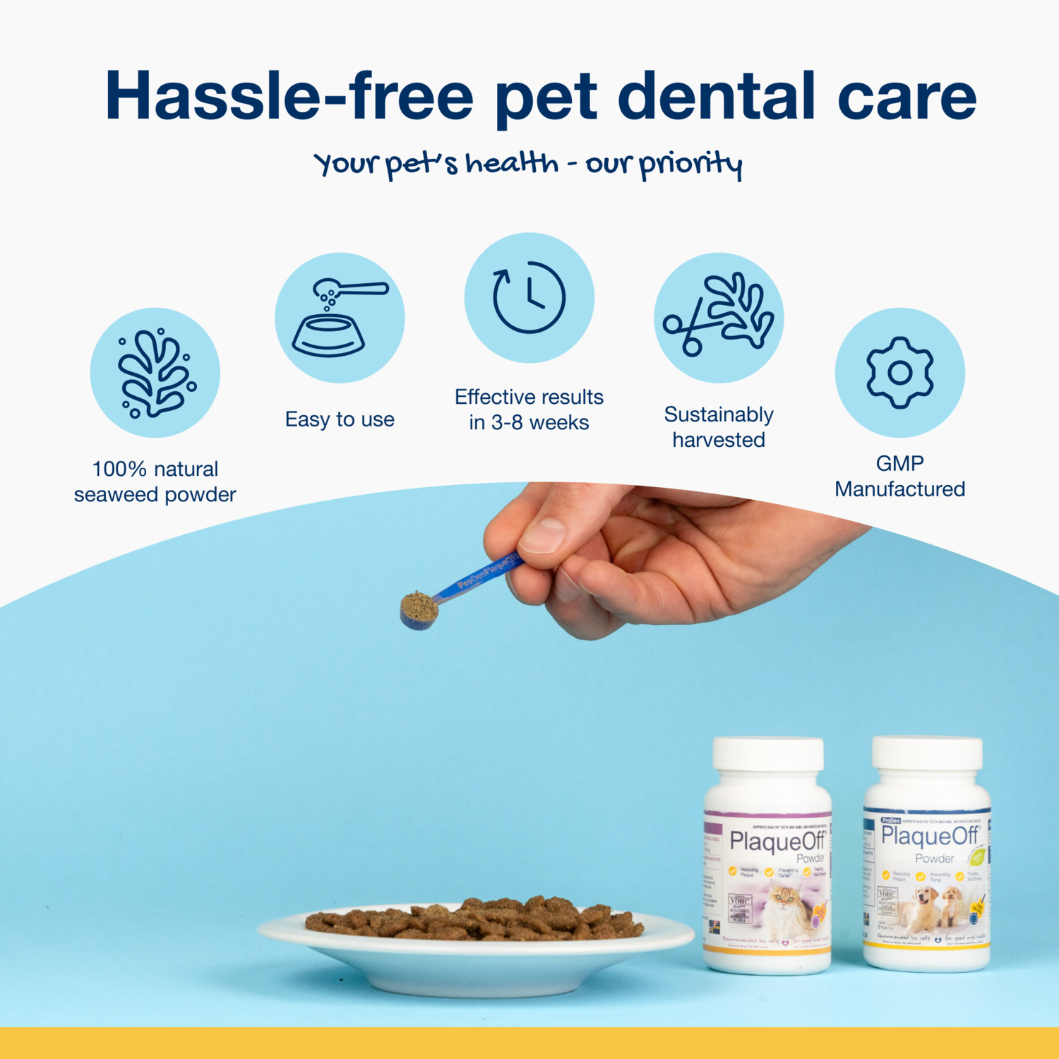 Proden Plaqueoff Powder Dog Dental Health Supplement, 2.1-Oz Bottle