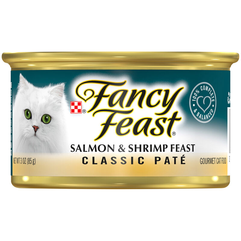Purina Fancy Feast Salmon And Shrimp Feast Classic Grain Free Wet Cat Food Pate