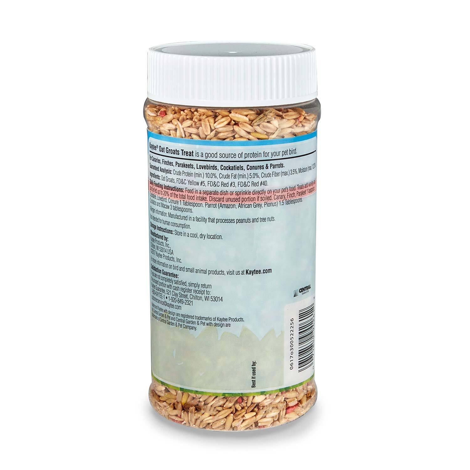 Kaytee Pet Bird Oat Groats Treat Jar Bird Treat