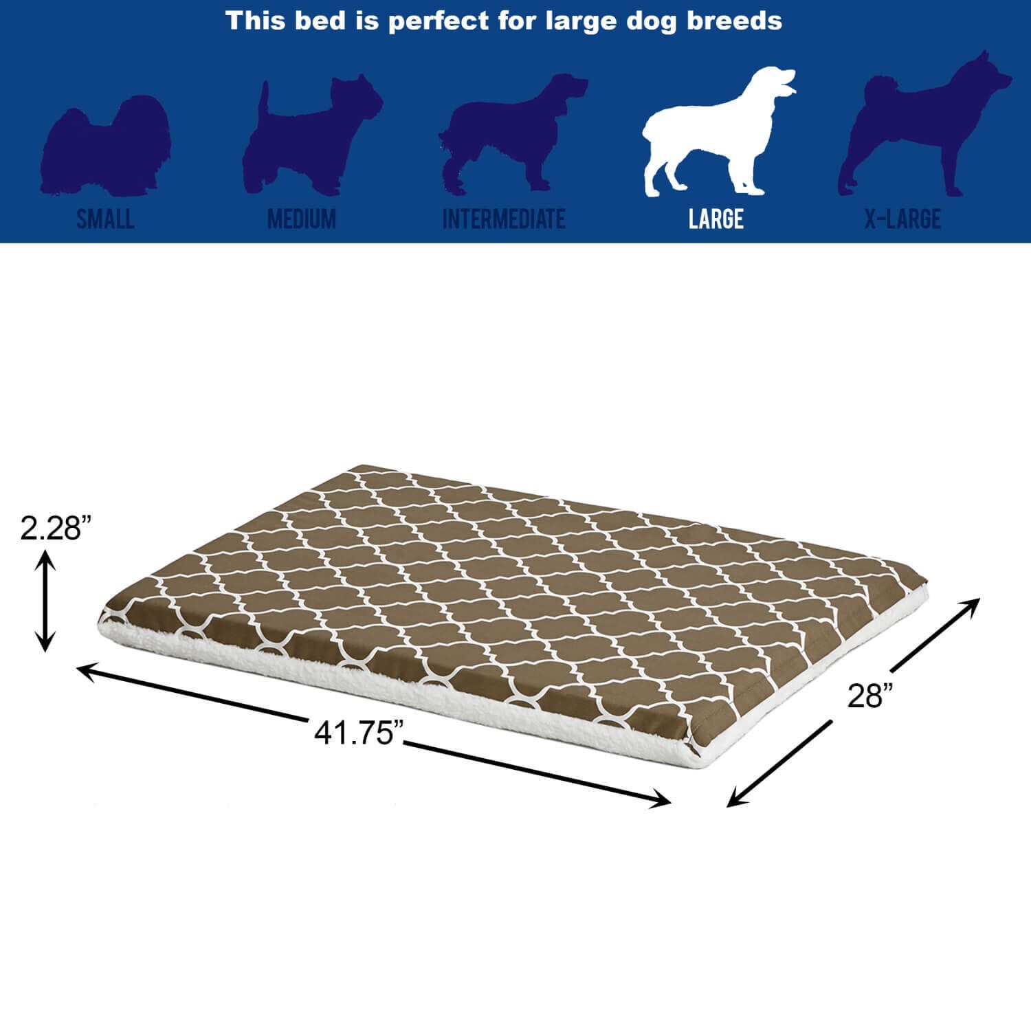 Midwest Quiet Time Reversible Pet Bed Gray/Fleece