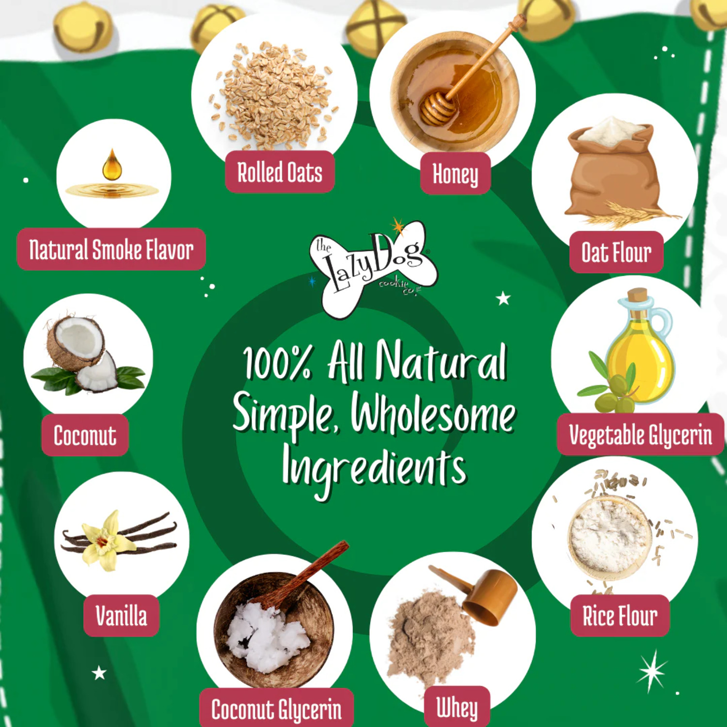 The Lazy Dog Cookie Co Coconut Snowballs Soft Baked Holiday Dog Treats