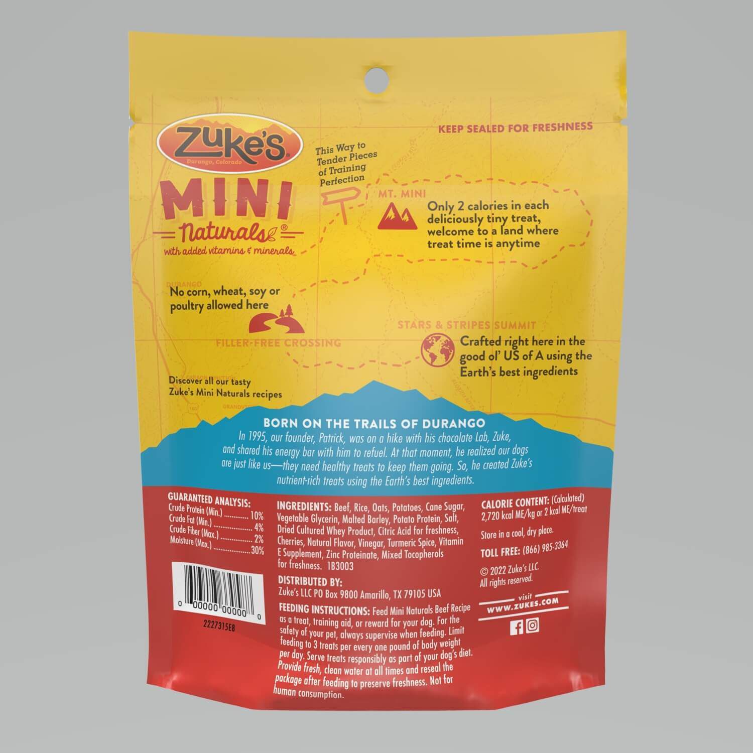 Zuke's Mini Naturals Beef Recipe Dog Training Treats