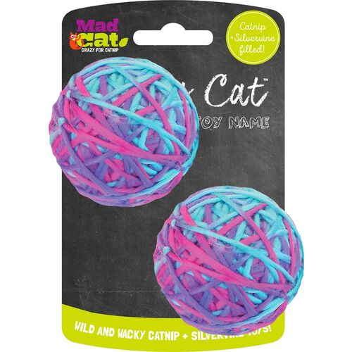 Soft Yarn Ball 2 Pack Cat Toy