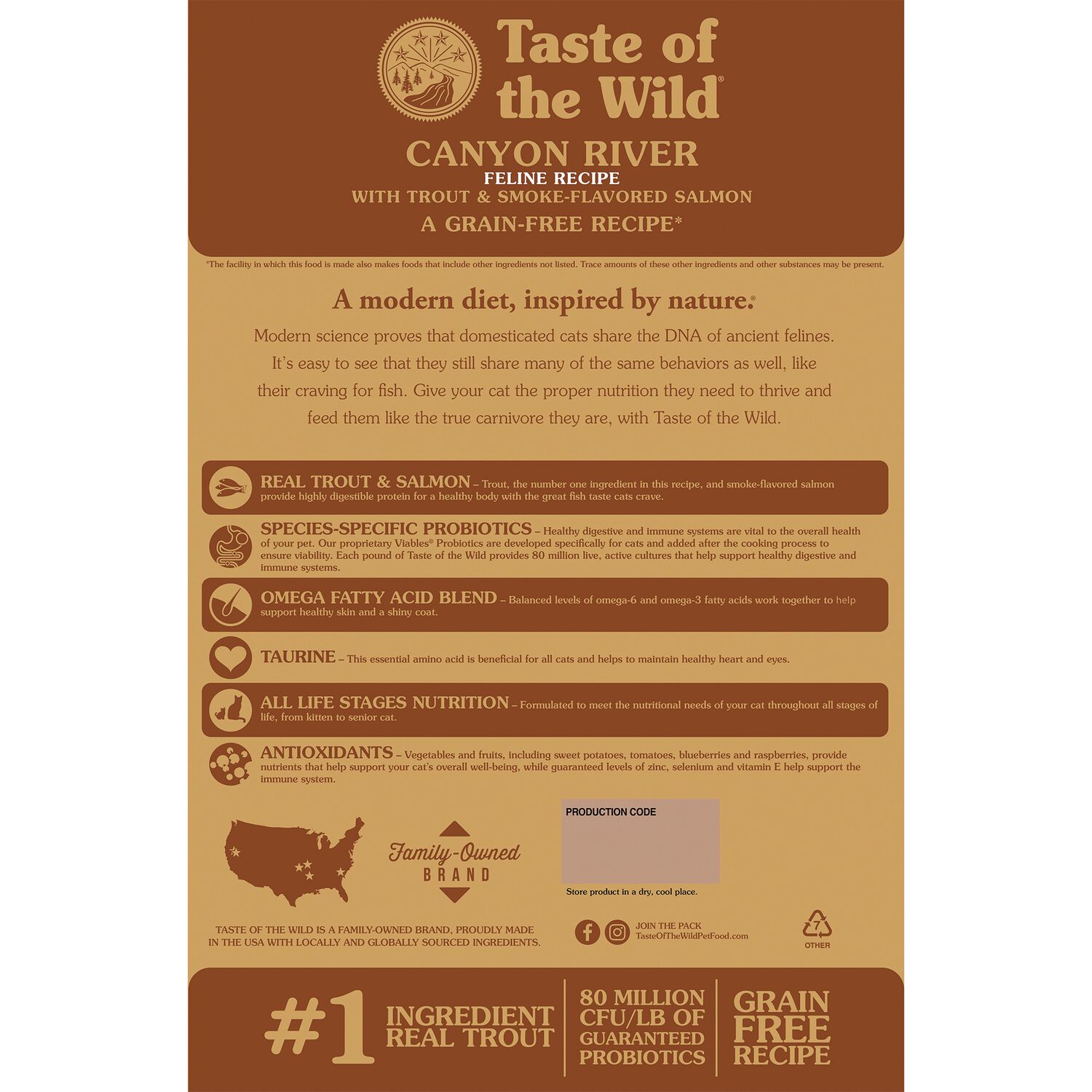 Taste Of The Wild Dry Cat Food, Canyon River Feline Recipe With Trout & Smoke-Flavored Salmon, 14-Lb Bag