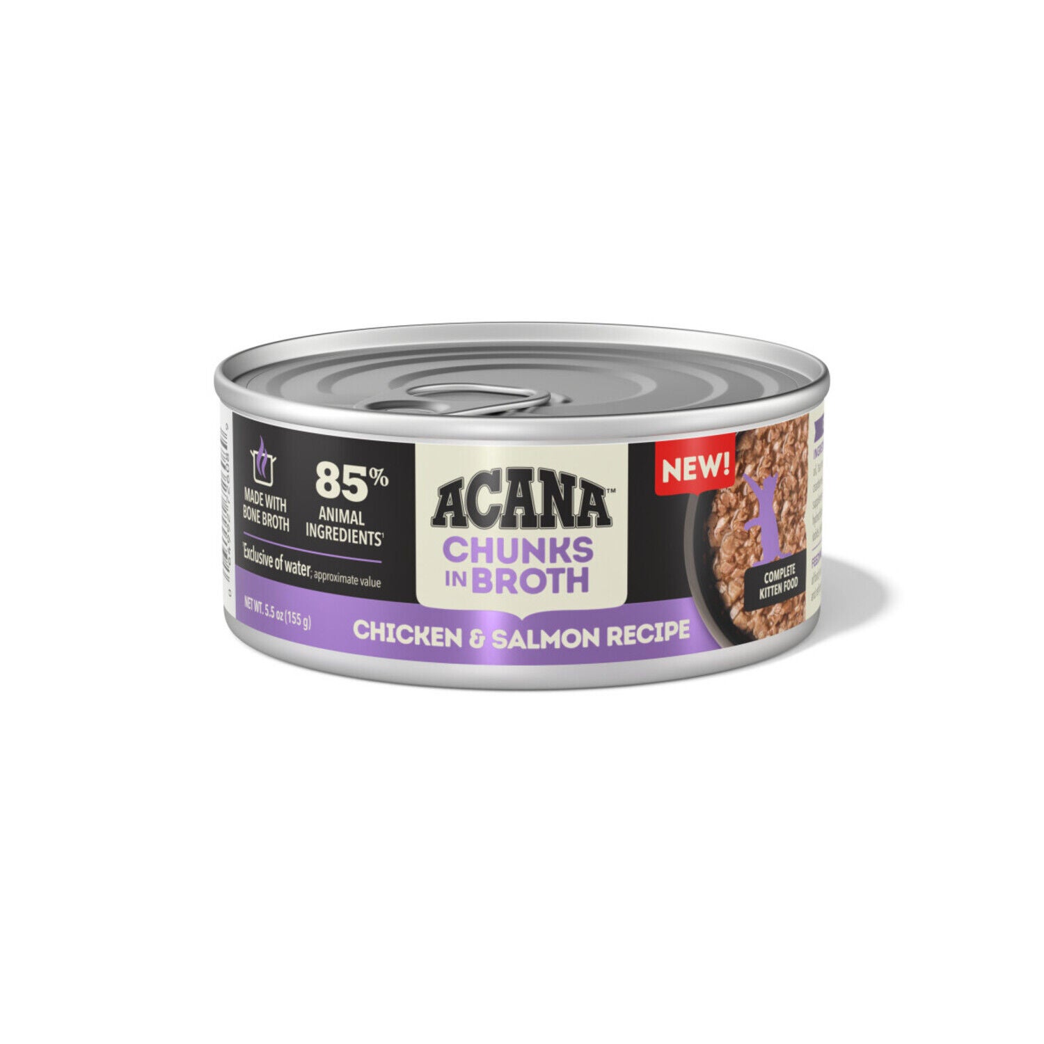 Acana Chunks In Broth Wet Cat Food, Chicken & Salmon Recipe For Kittens