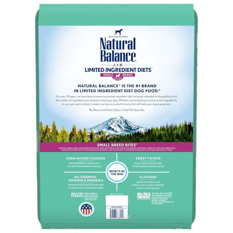 Natural Balance Limited Ingredient Grain Free Chicken & Sweet Potato Small Breed Recipe Dry Dog Food