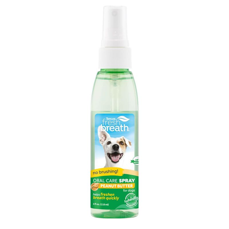 Tropiclean Fresh Breath Oral Care Spray For Dogs, Peanut Butter Flavor