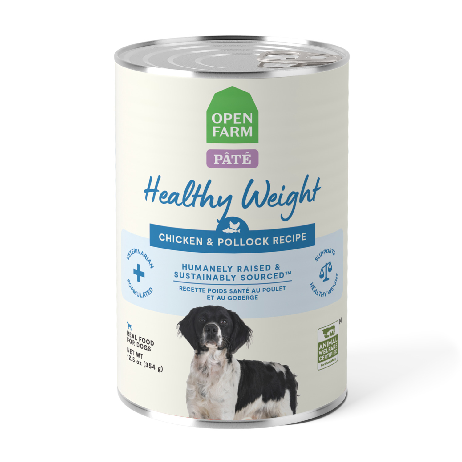 Open Farm Healthy Weight Chicken & Pollock Wet Dog Food Recipe, 12.5-Oz.