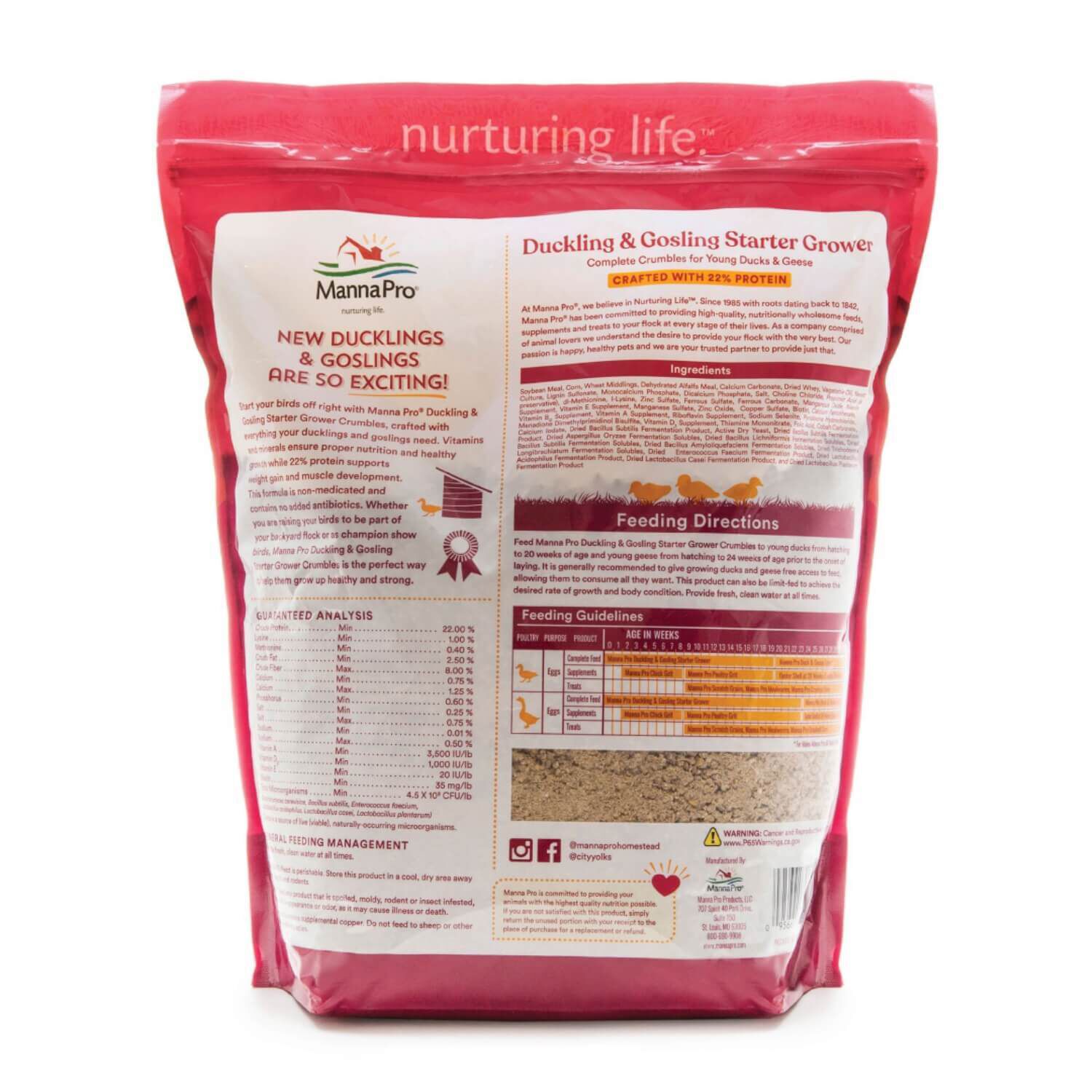 Manna Pro Duckling & Gosling Starter Grower Food