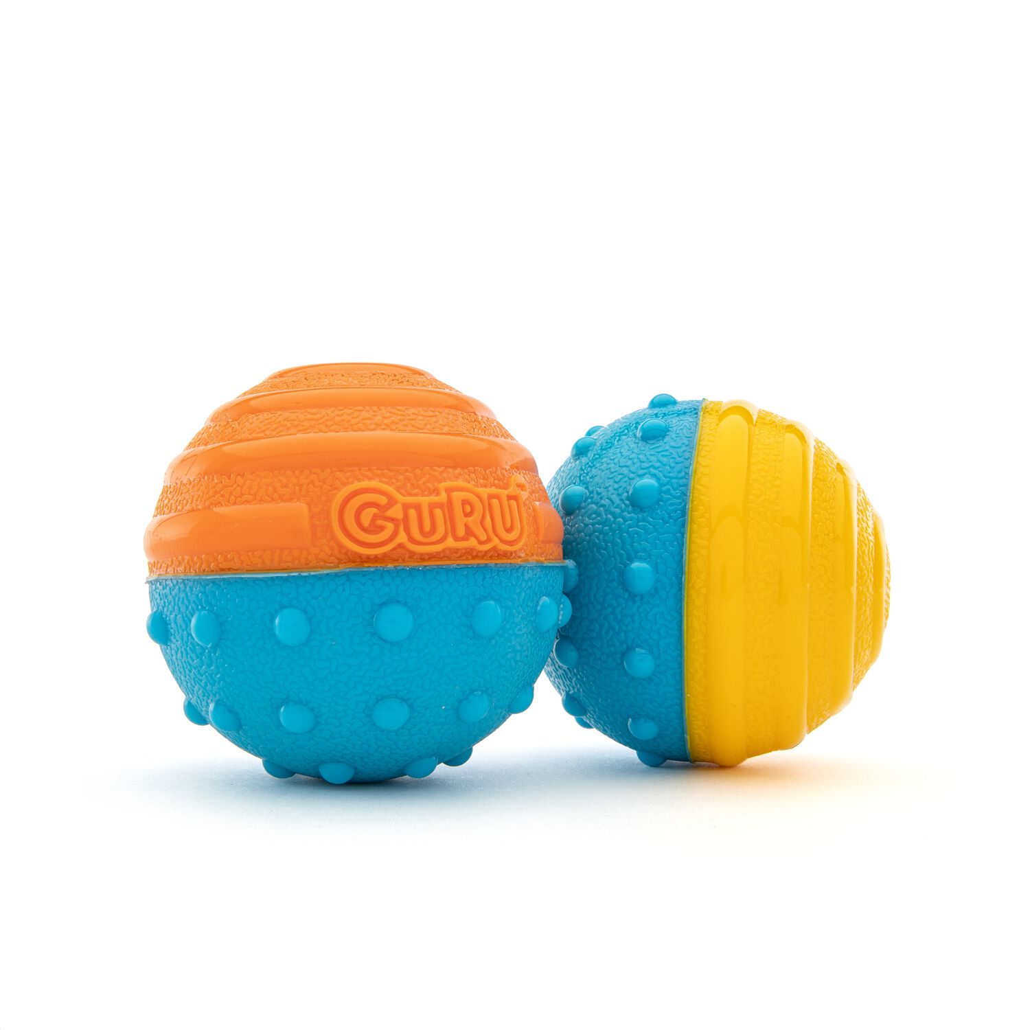 Guru Crunch & Squeak Ball Dog Toy, 2 Pack
